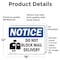 Signmission Do Not Block Mail Delivery Sign With Symbol, 18 in W x Rectangle, Vinyl Decal OS-2PACK-NS-D-1218-L-15416 - alternate 5